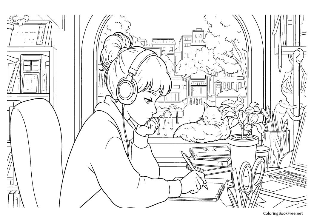 Image of the anime_manga_art2 coloring page