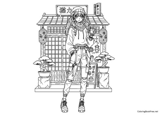 Image of the anime_manga_art269 coloring page