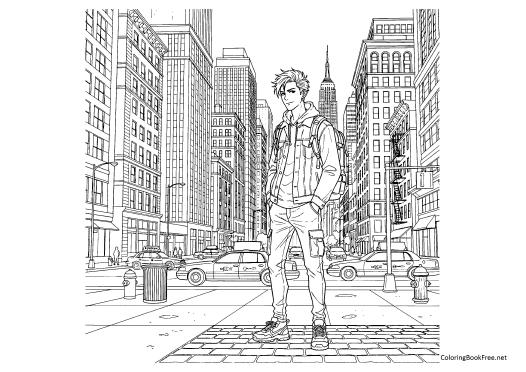 Image of the anime_manga_art270 coloring page