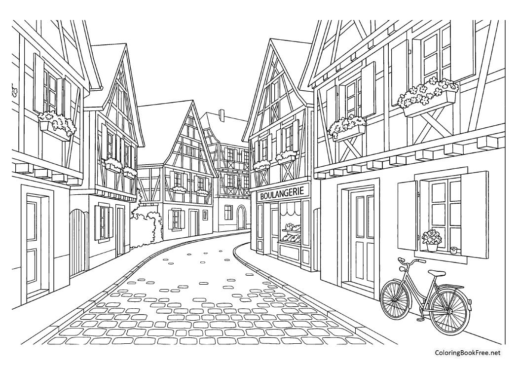 Image of the architecture_cityscapes170 coloring page