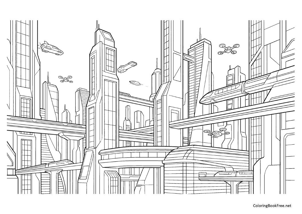 Image of the architecture_cityscapes171 coloring page