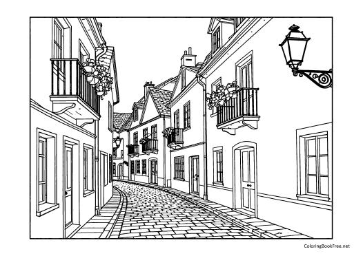 Image of the architecture_cityscapes271 coloring page