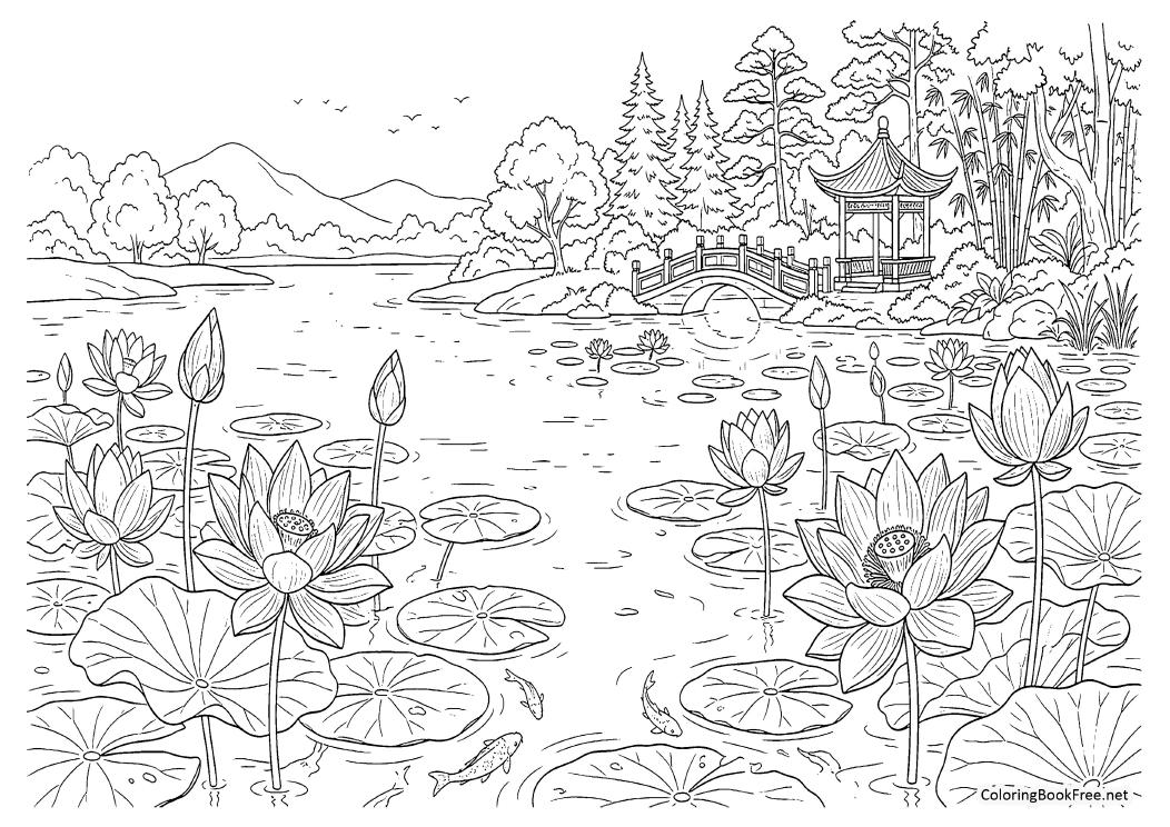 Image of the botanical_floral_gardens175 coloring page