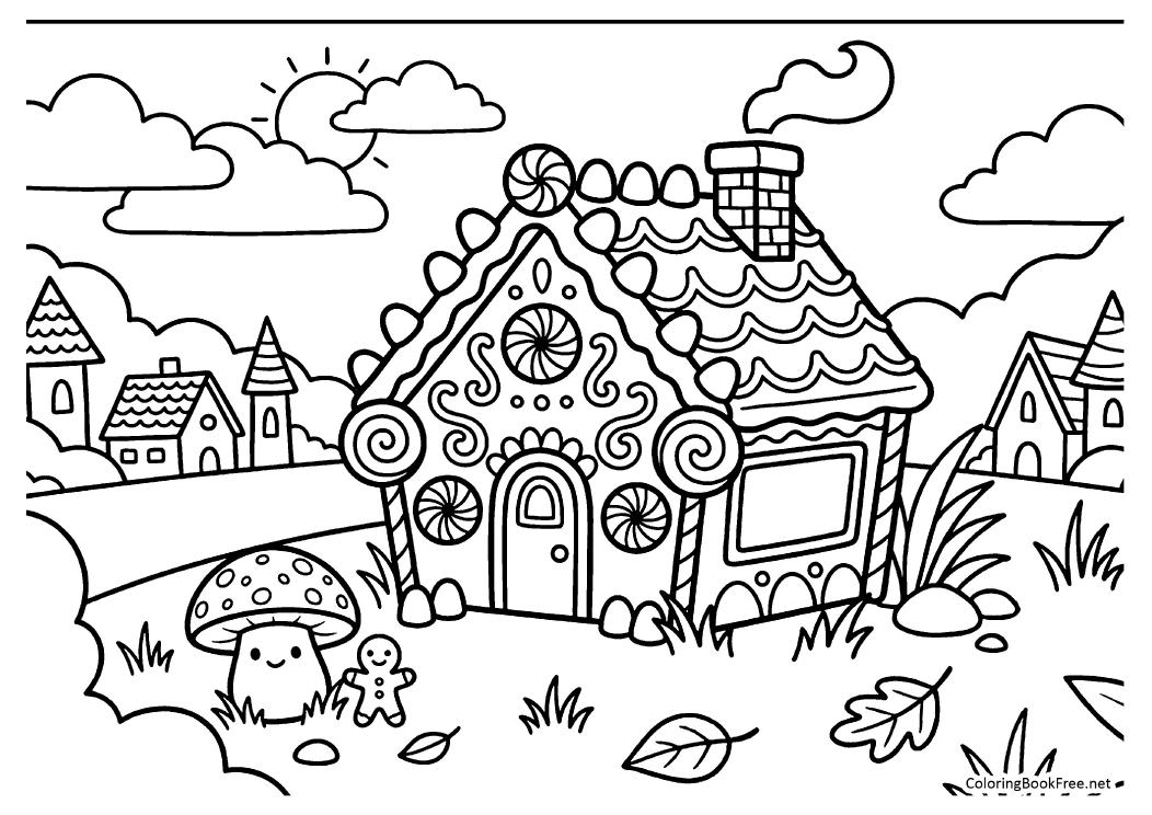 Image of the buildings100 coloring page