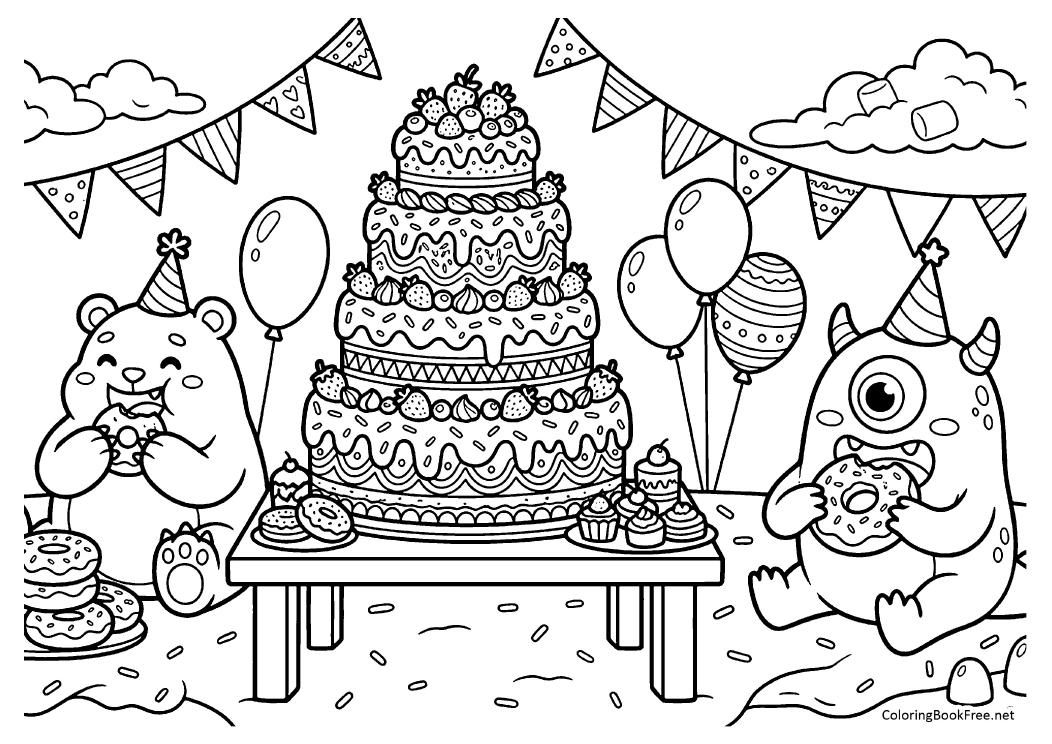 Image of the cakes_sweets112 coloring page