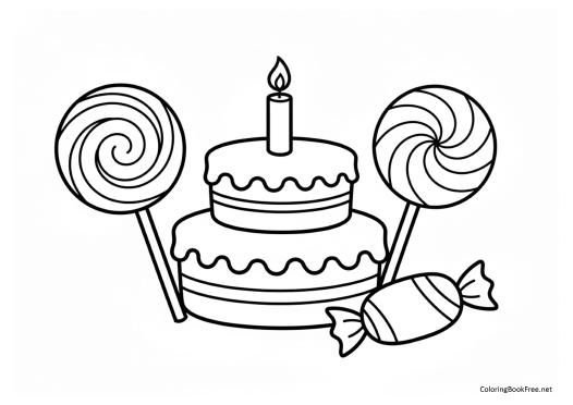 Image of the cakes_sweets239 coloring page