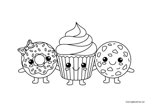 Image of the cakes_sweets255 coloring page