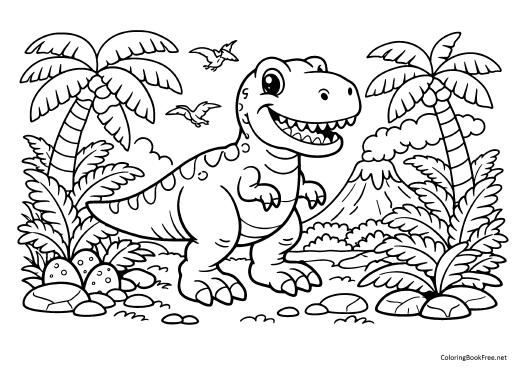 Image of the dinosaurs126 coloring page