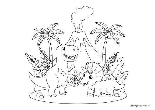 Image of the dinosaurs256 coloring page