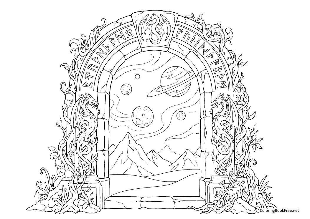Image of the fantasy_mythical_realms198 coloring page