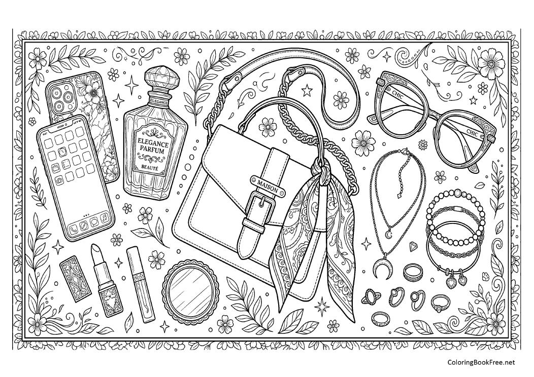 Image of the fashion_modern_style201 coloring page