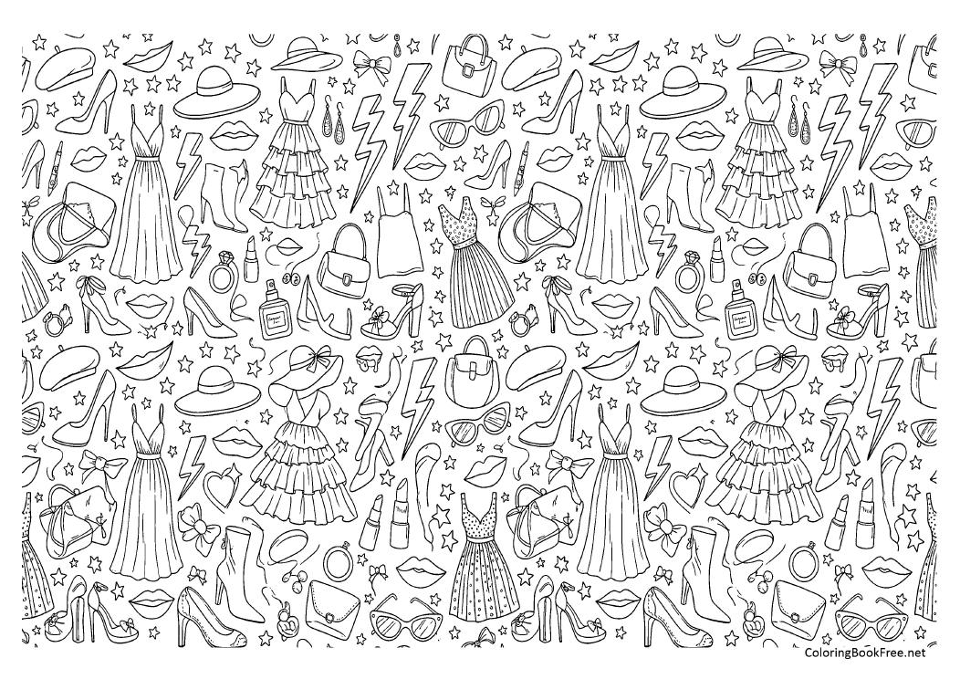 Image of the fashion_modern_style202 coloring page