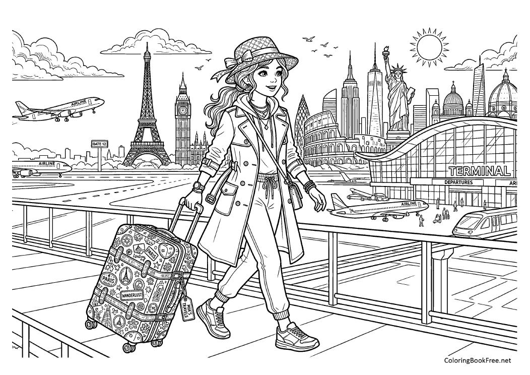 Image of the fashion_modern_style204 coloring page
