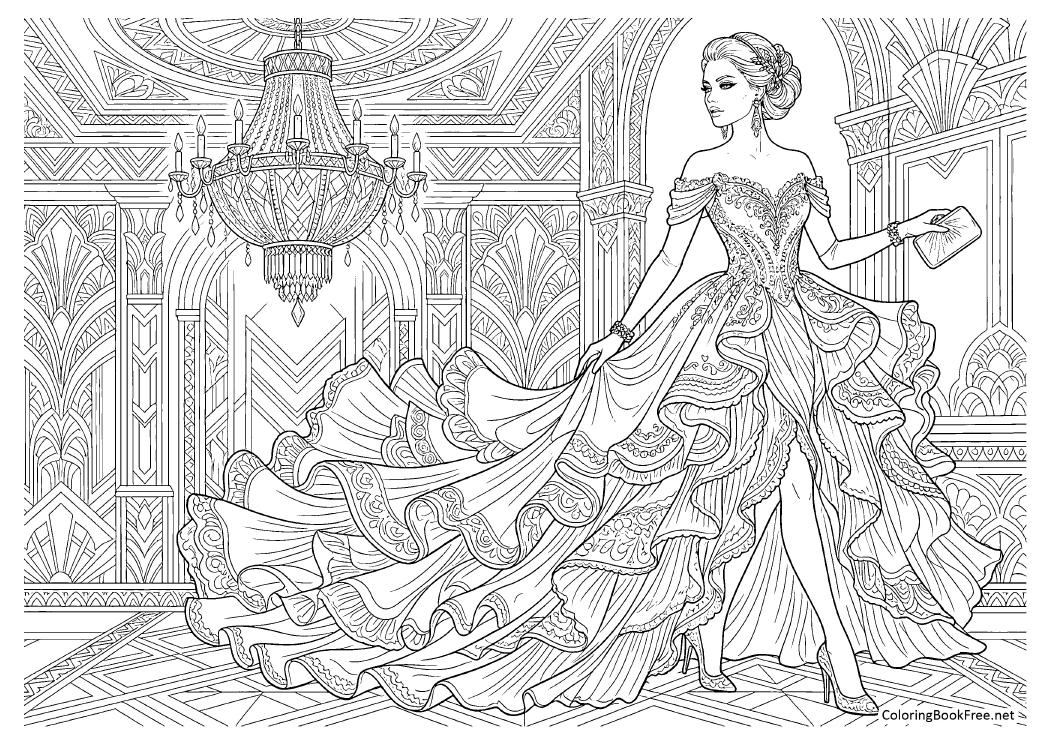 Image of the fashion_modern_style206 coloring page