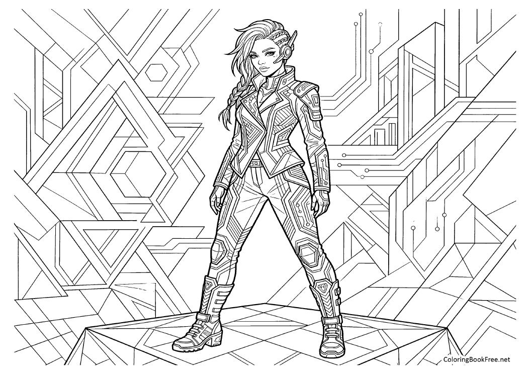 Image of the fashion_modern_style208 coloring page