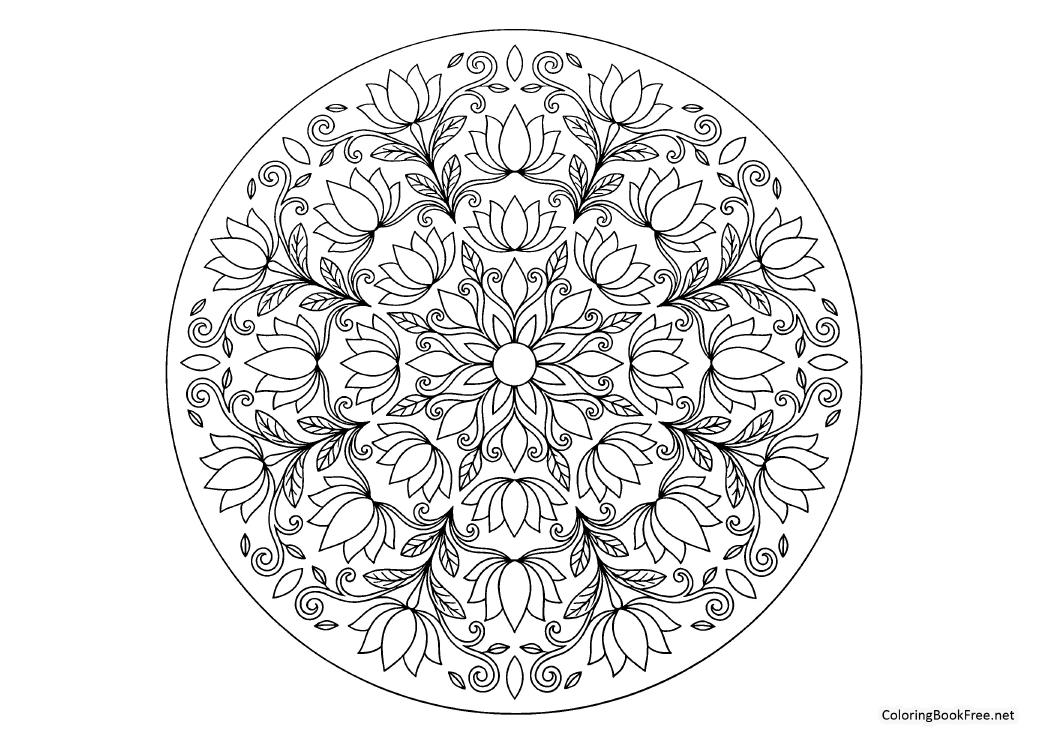 Image of the mandala_geometric_patterns218 coloring page