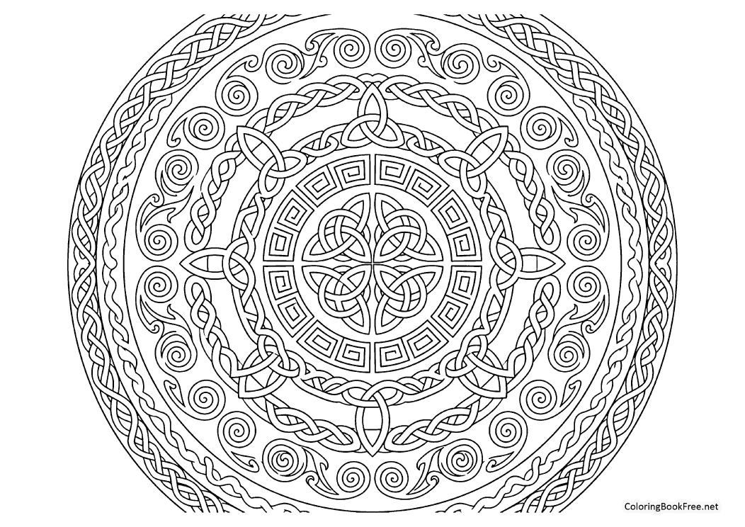 Image of the mandala_geometric_patterns219 coloring page
