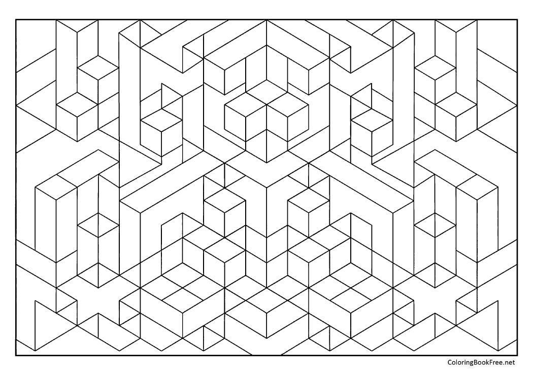 Image of the mandala_geometric_patterns221 coloring page