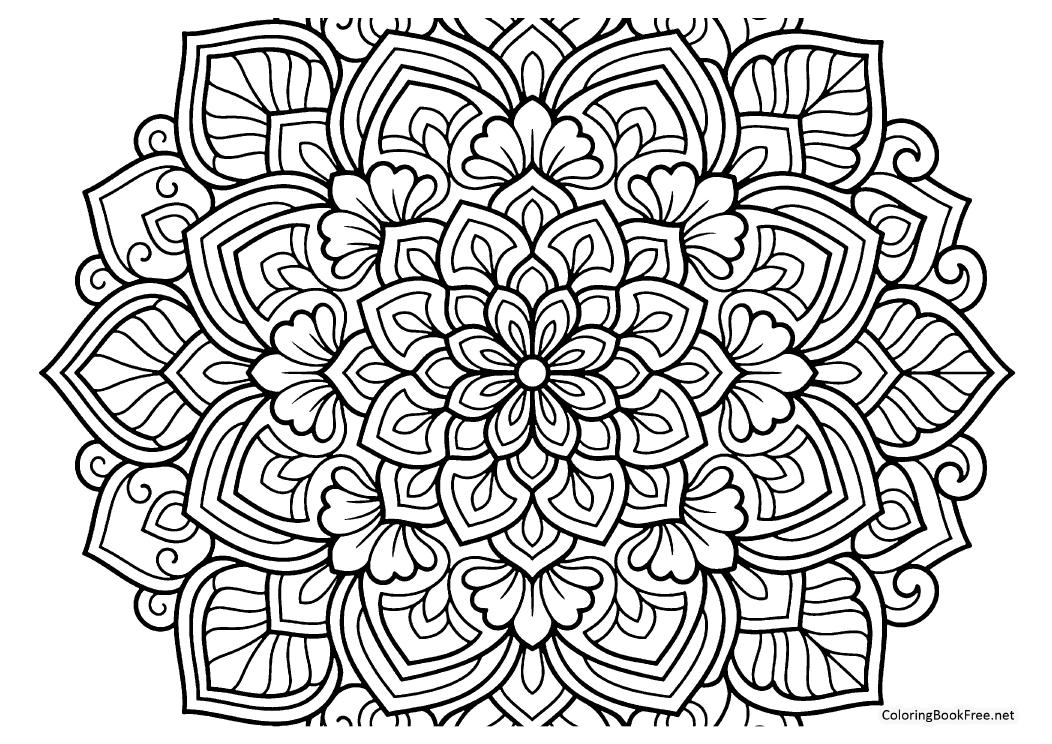 Image of the mandala_geometric_patterns222 coloring page