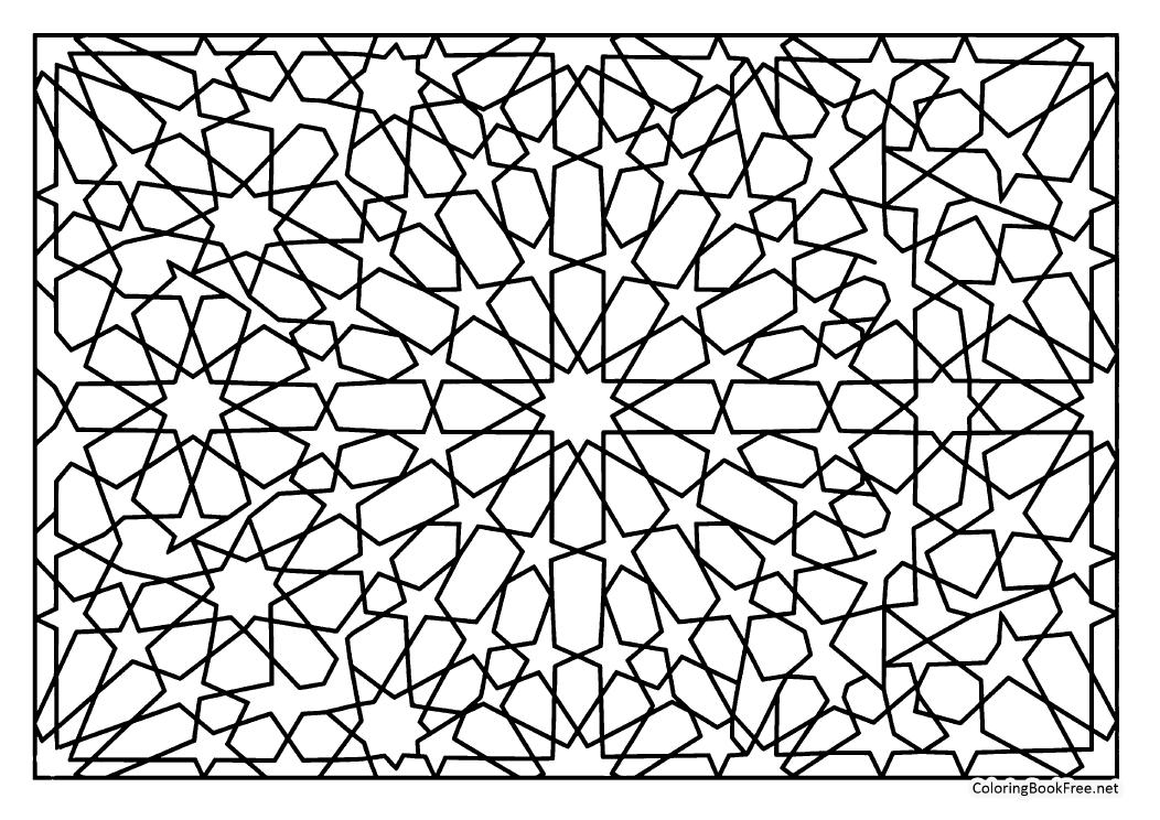 Image of the mandala_geometric_patterns225 coloring page